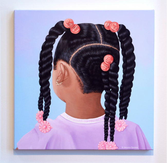 Jessica Spence’s Acrylic Paintings Honor Black Girlhood