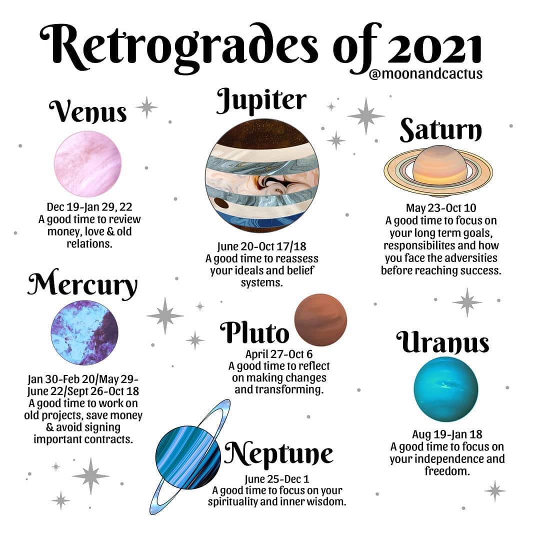 This Astrologer Shared All Of The Planetary Retrogrades Happening In 2021