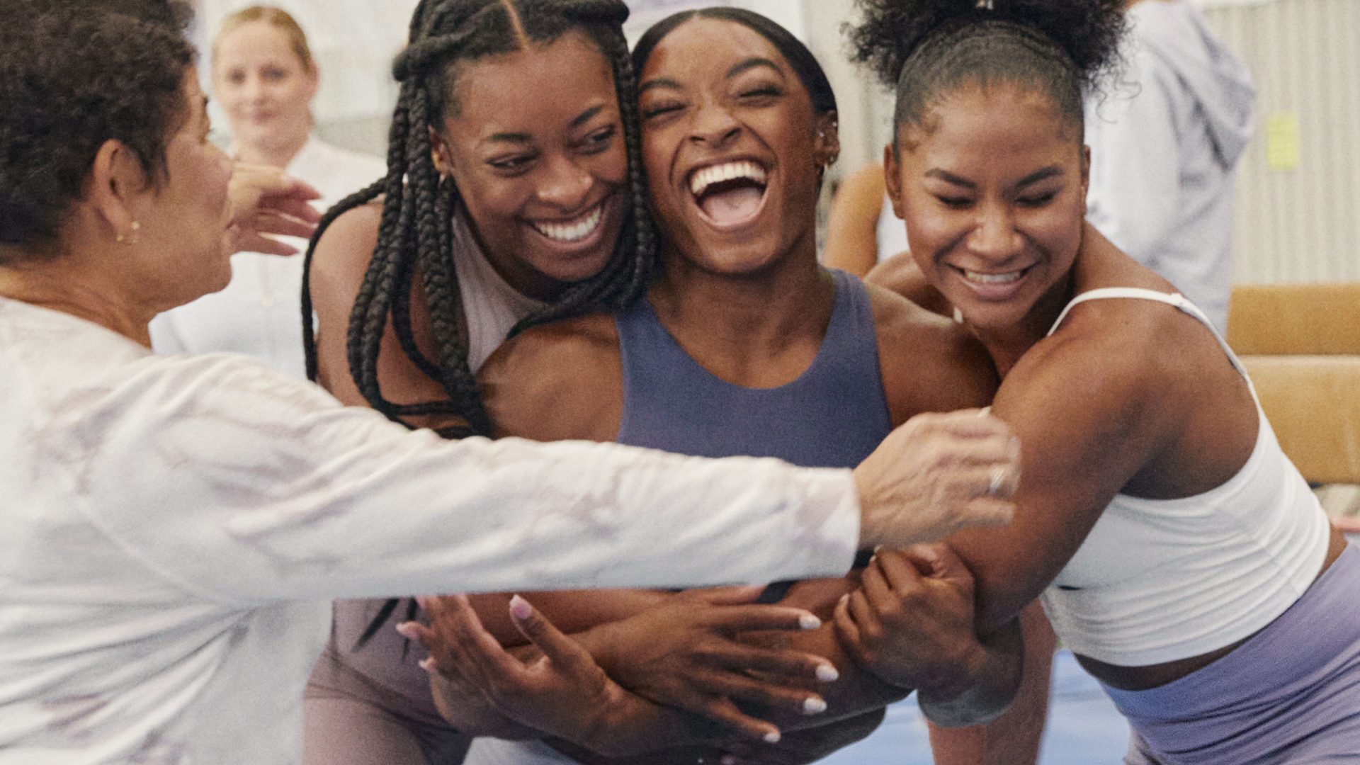 Simone Biles Stars In New Athleta Apparel Campaign With Her Mom and Sister