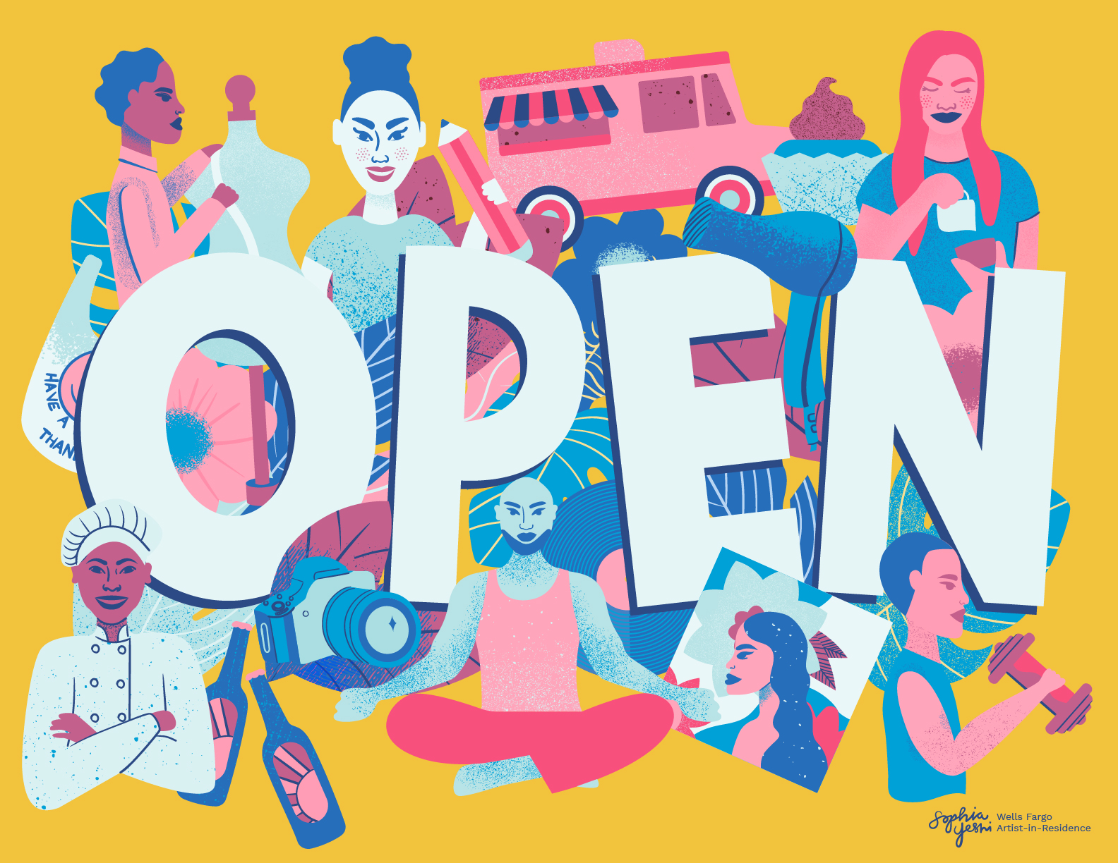 Meet The Artist Reimagining “Open” Signs For Small Businesses
