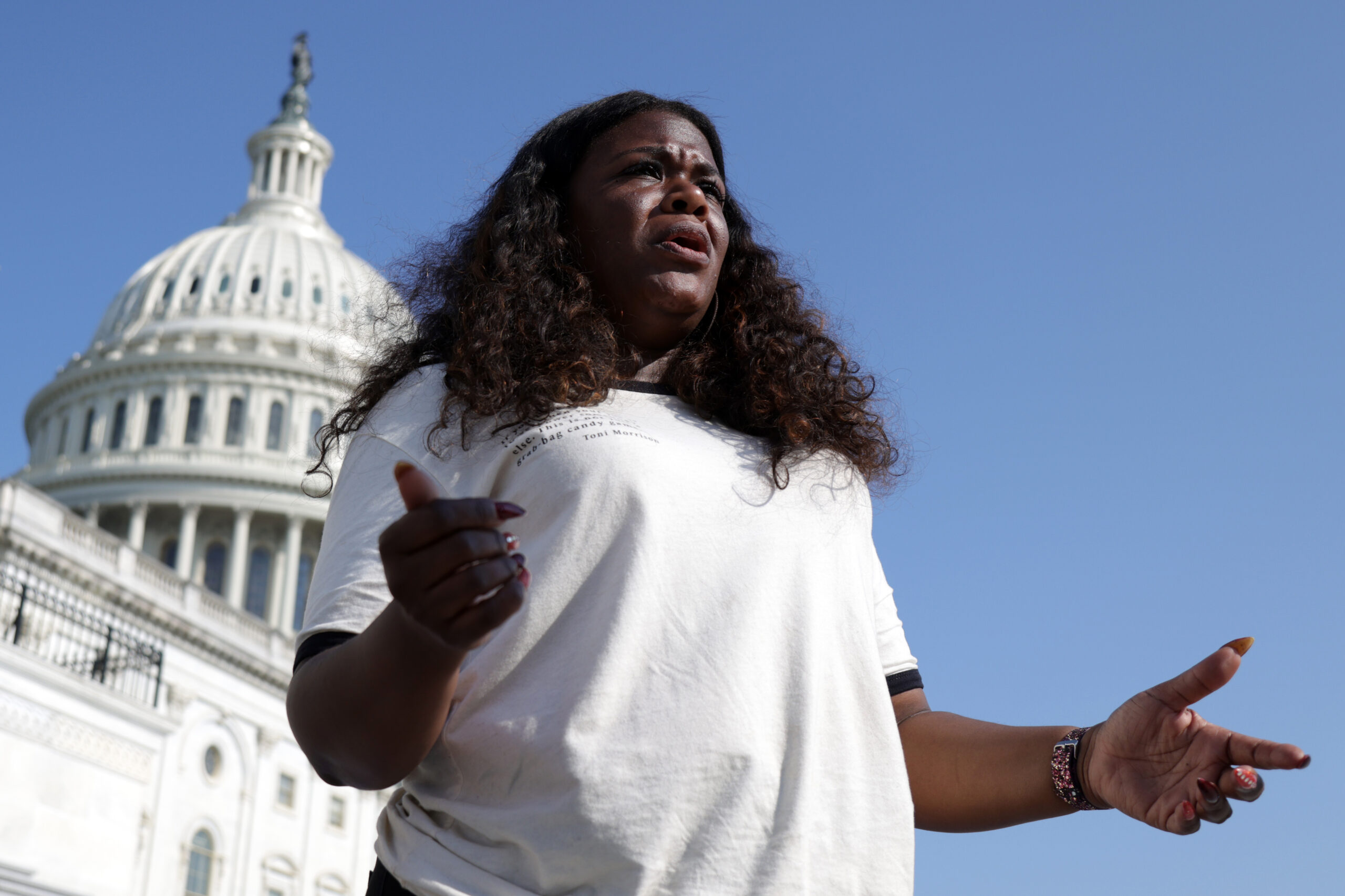 U.S. Congresswoman Cori Bush Slept On The Steps Of The Capitol To Help Extend The Eviction Moratorium