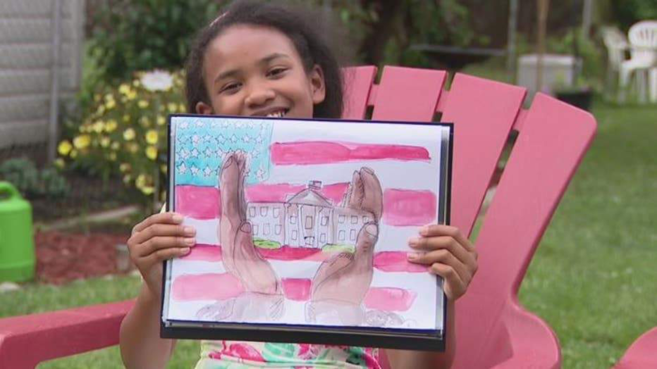 9-Year-Old Black Girl Wins The White House History Association’s National Student Art Competition