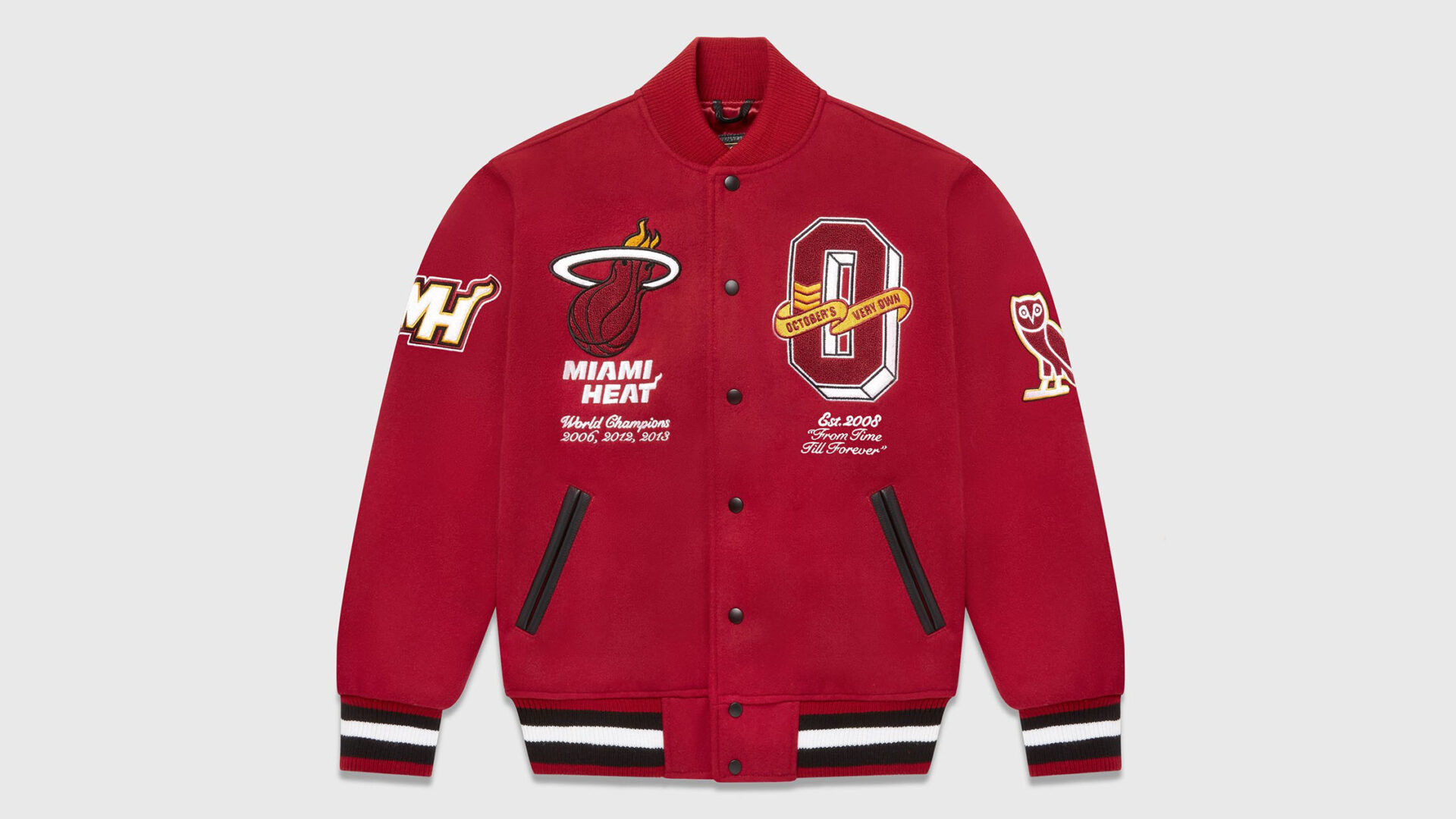 Ovo Chicago Bulls Varsity Red Wool Jacket