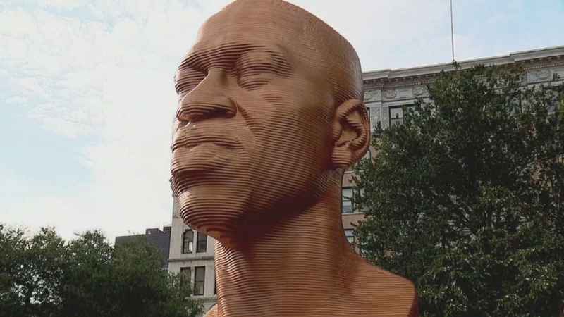 Sculpture Of George Floyd Vandalized In New York City
