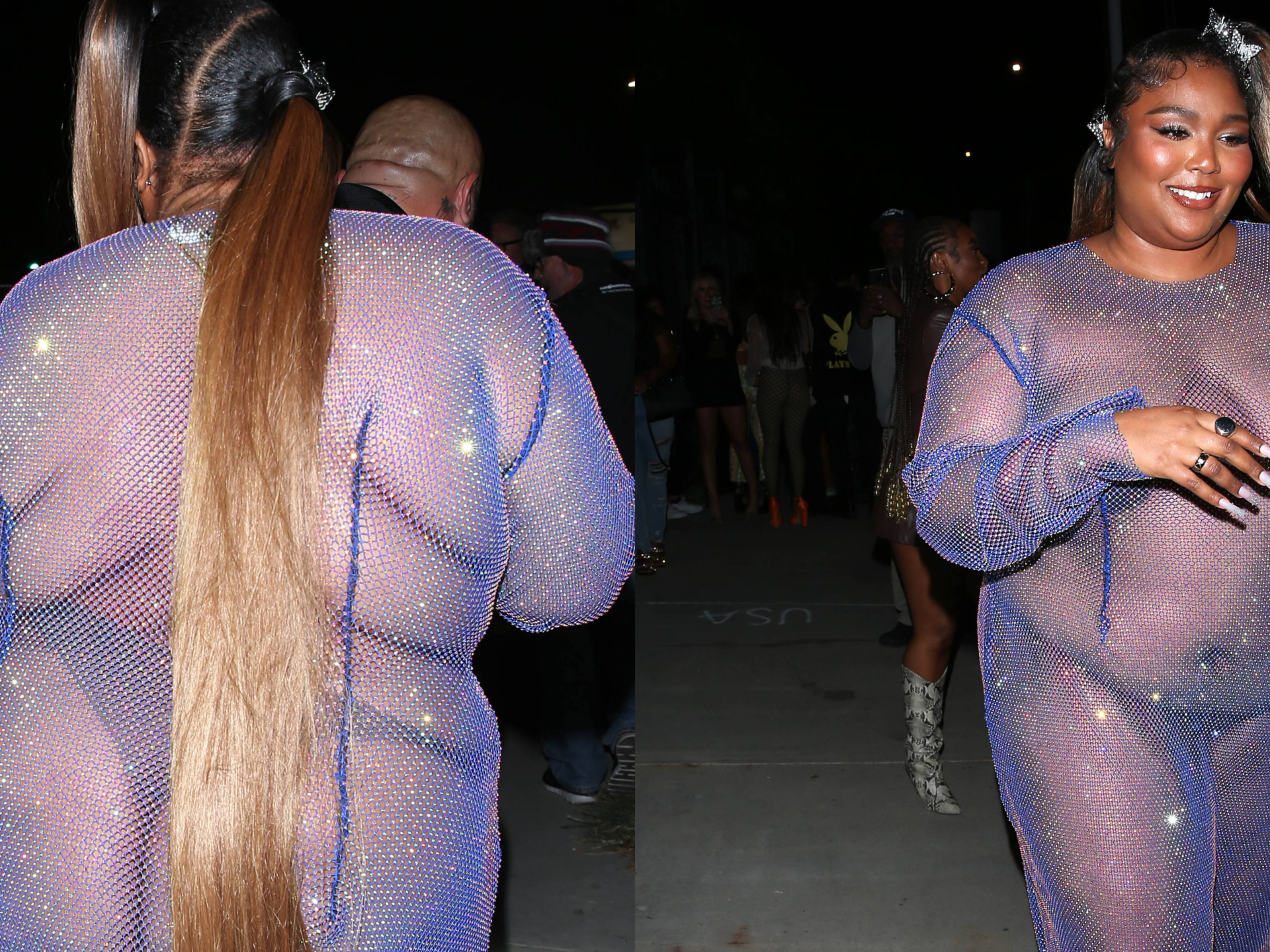 Lizzo wore a completely see-through gown covered in sparkles for one of her  most daring looks to date | Business Insider India