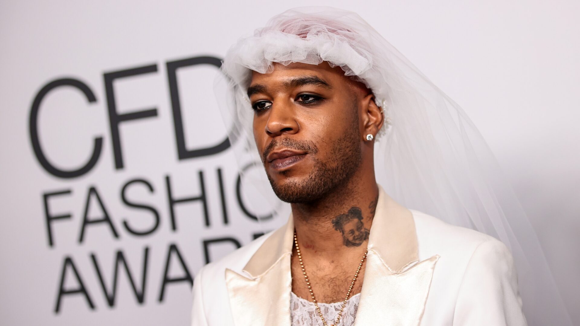 Kid Cudi Walks Down The CFDA Aisle In Custom Wedding Dress