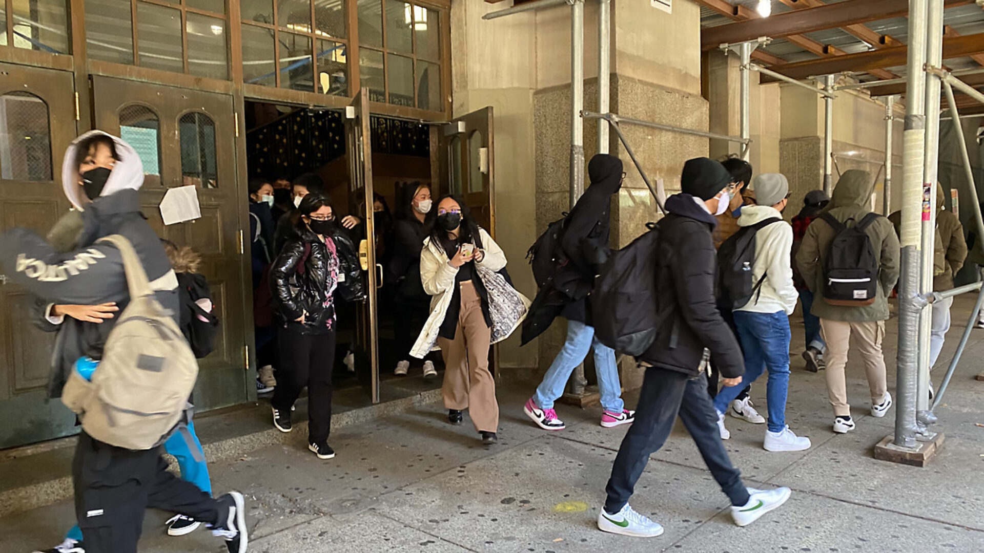 Hundreds Of Brooklyn High School Students Stage Walkout In Protest Of In-Person Learning