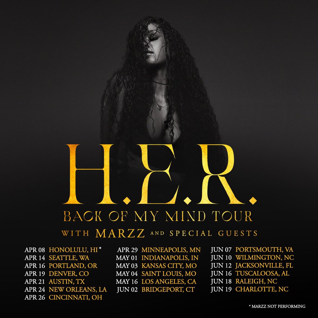 H.E.R. Announces ‘Back Of My Mind’ U.S. Tour
