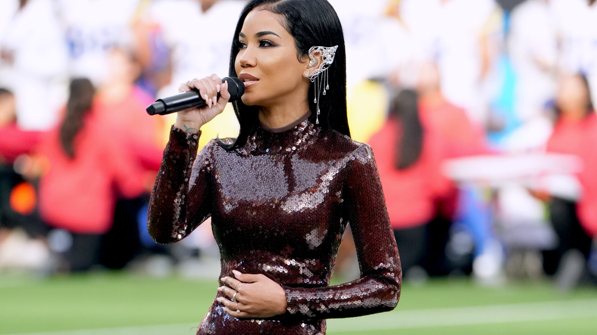 Watch Jhené Aiko’s Stunning Rendition Of ‘America The Beautiful’ From The Super Bowl