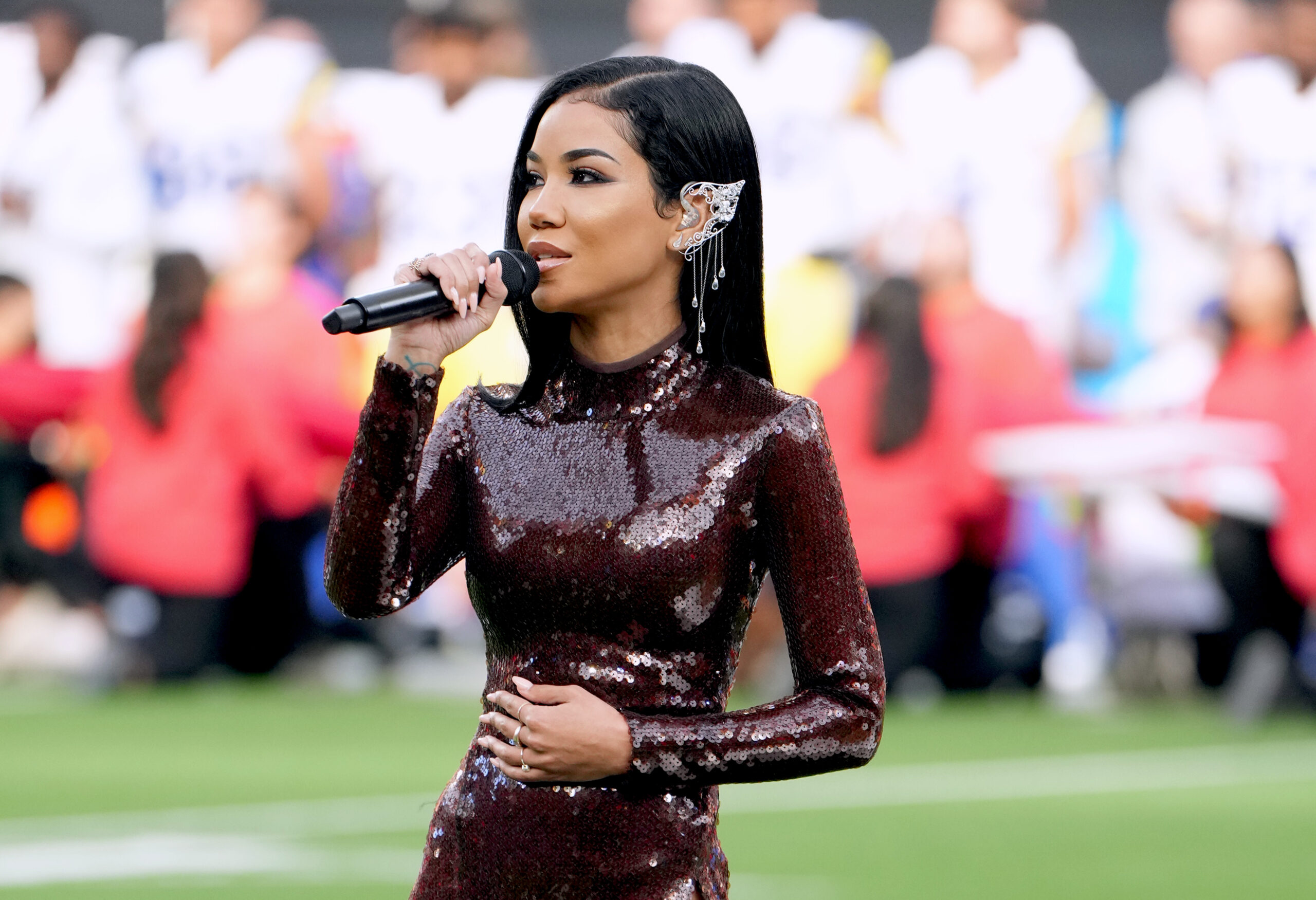 Watch Jhené Aiko’s Stunning Rendition Of ‘America The Beautiful’ From The Super Bowl