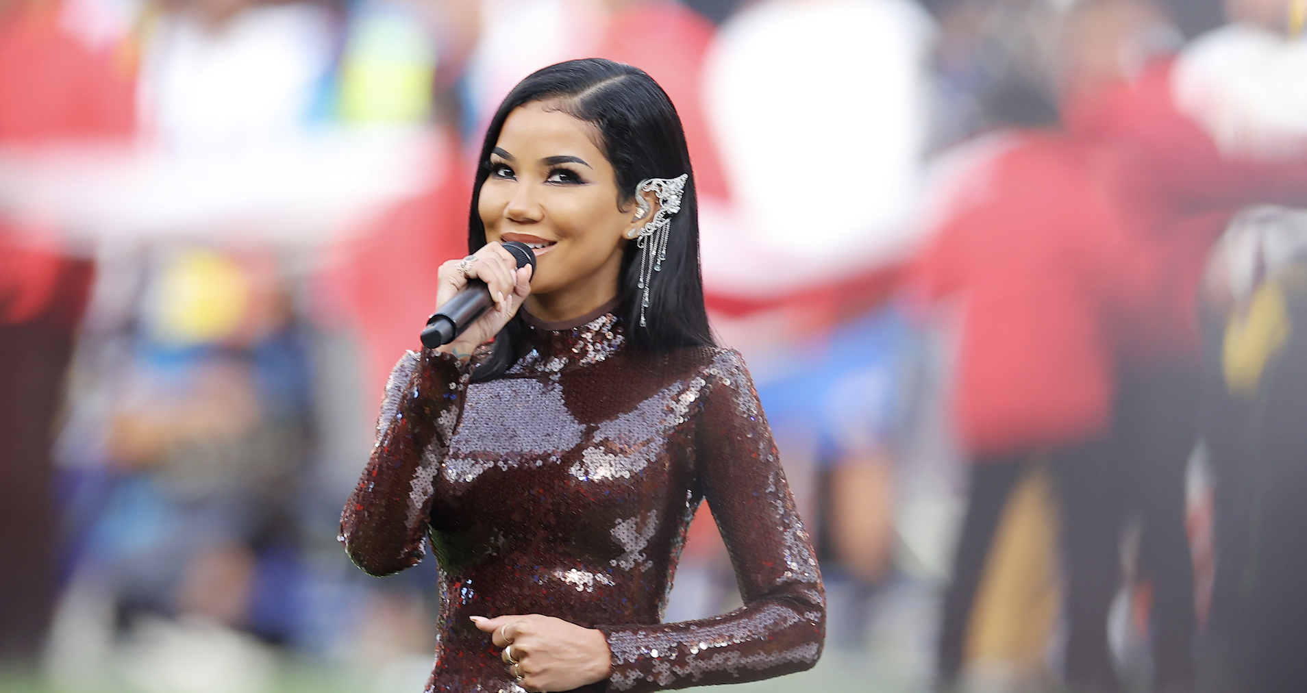 Watch Jhené Aiko and Harpist Perform “America the Beautiful” at Super Bowl  2022