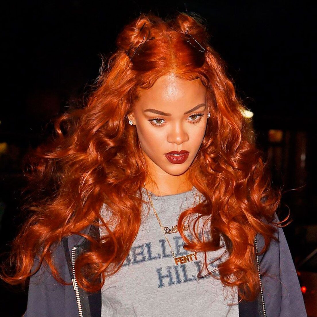 orange hair on dark skin