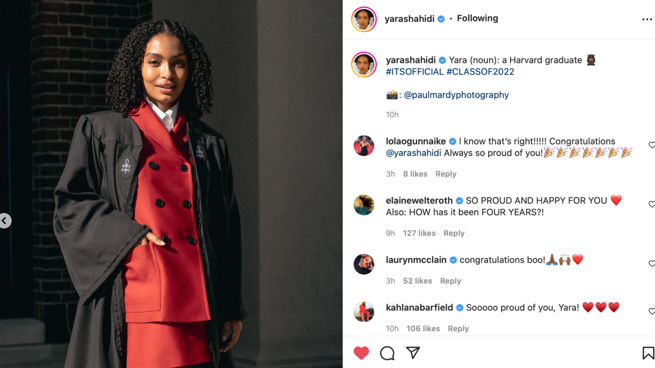 On Her Grown Ish Yara Shahidi Graduates From Harvard University