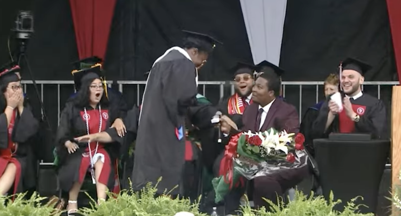 College Student Gets Surprise Proposal At Her Graduation From Longtime Boyfriend