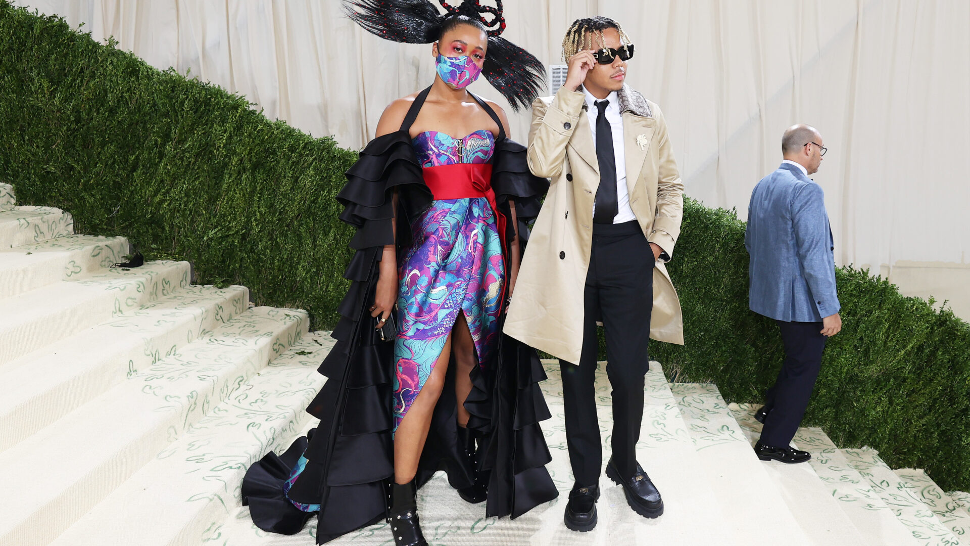 Naomi Osaka and Cordae at the Met Gala 2021