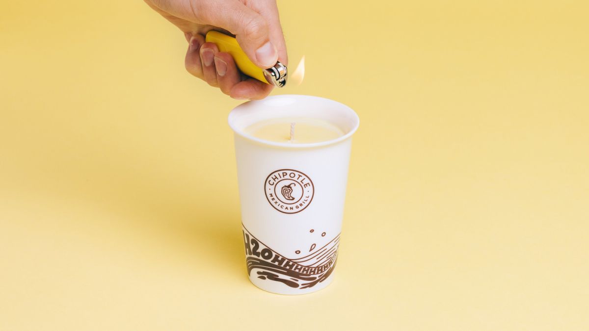 Chipotle Released A “Water” Cup Candle For Anyone Who *Accidentally* Served Themselves Lemonade At The Soda Fountain