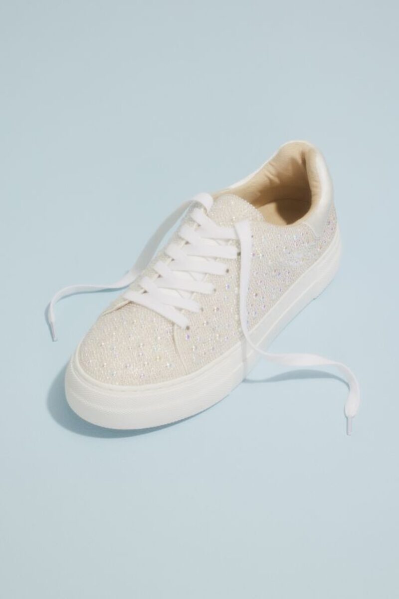 Sparkly Crystal Platform Sneakers