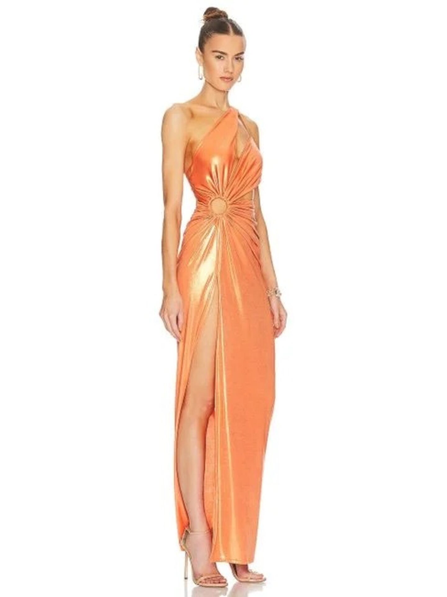 Lo Formal One-Shoulder Satin Corset Dress