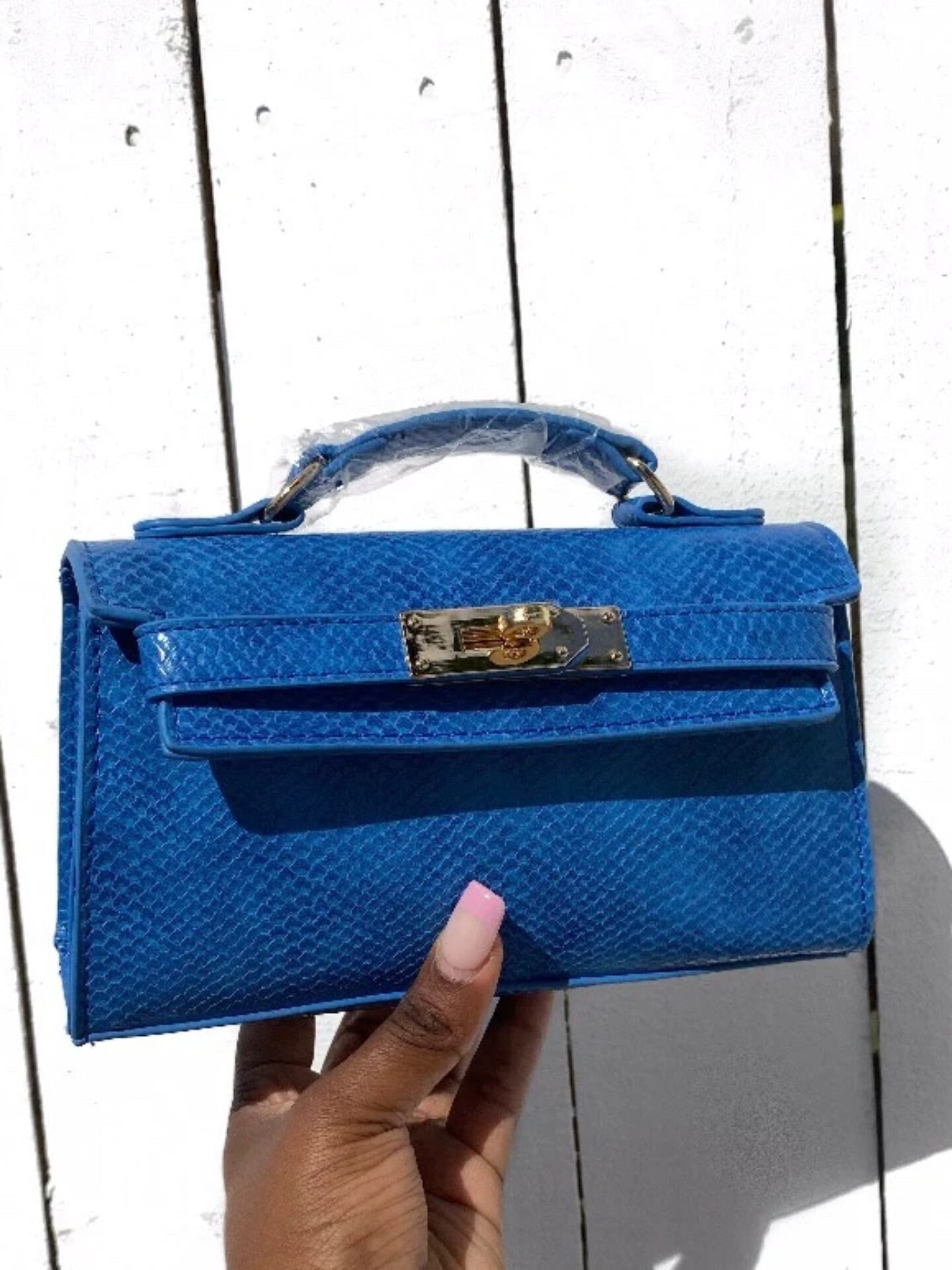 Hermes Kelly Pochette JPG Blue Sapphire Alligator Gold