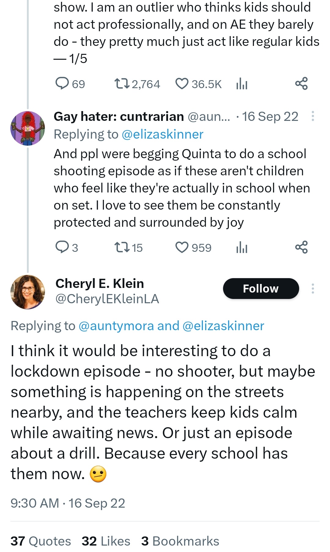 Stop Asking For School Shooting Episodes On TV