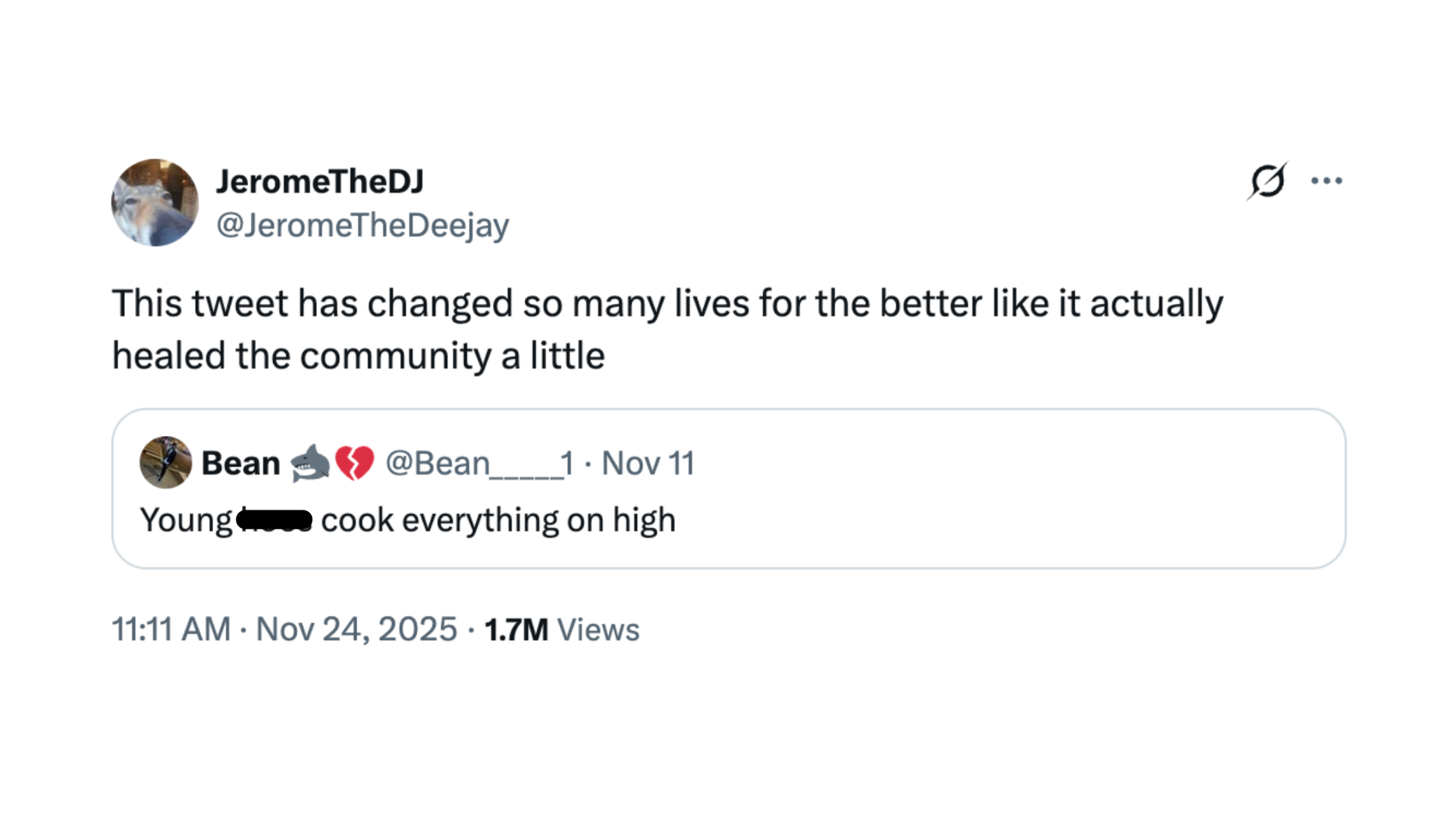 The Deeper Meaning Behind “Cooking Everything On High."